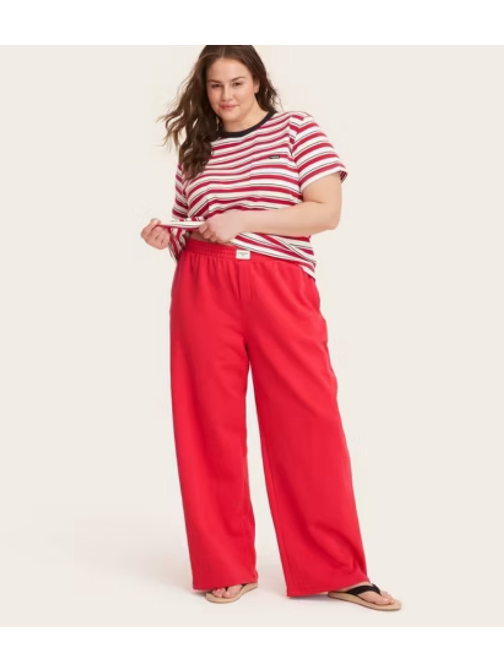 NWT Women's High-Rise Boxer Sweatpants - Parke x Target Red 3X